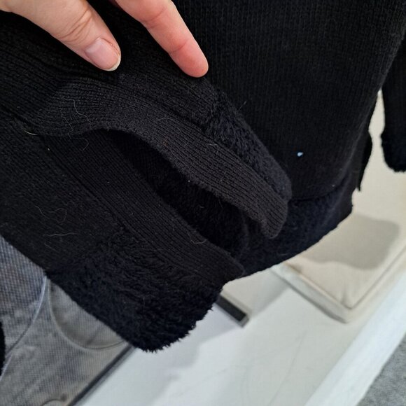 Smartwool Cozy Lodge Tunic Black XL Pullover Sweater Fleece Trim Women's Warm - Picture 6 of 12